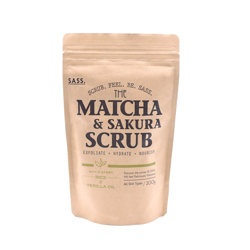 SASS Matcha & Sakura Natural Eco-Friendly Body Scrub to Exfoliate